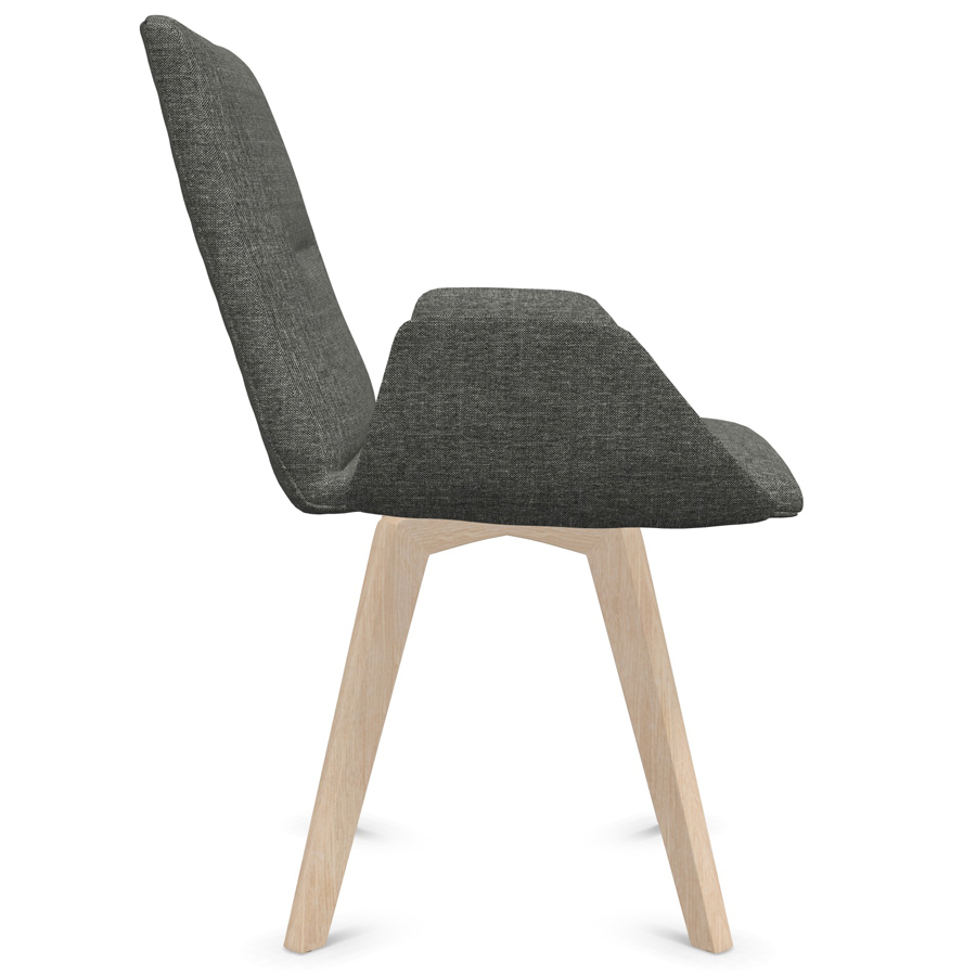 W. Schillig Chevalier Stuhl mit Armlehnen und Holzgestell - Seitenansicht