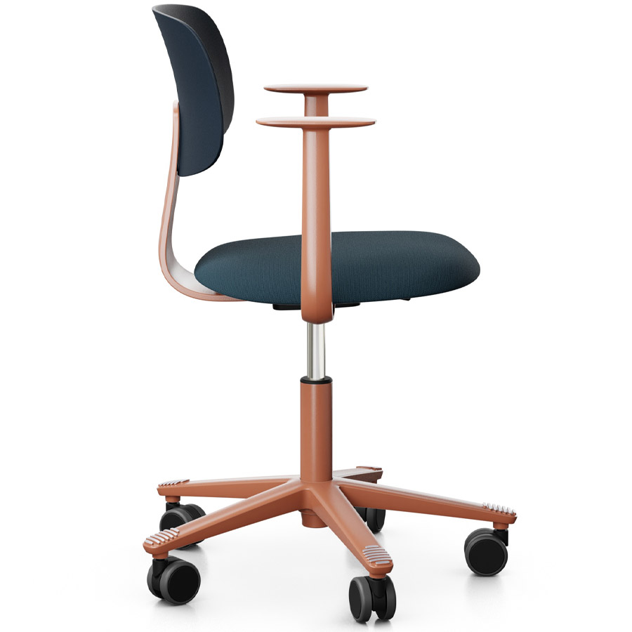 HAG Tion 2140 Bürostuhl Crowberry mit Armlehnen - Sitz Stoff select - Rückenschale Kunststoff - Seitenansicht