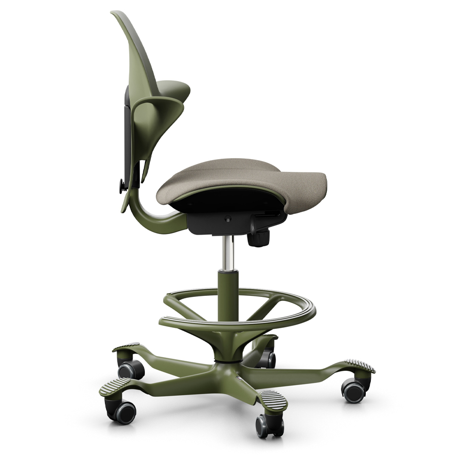 HAG CAPISCO PULS 8020 | Stehhilfe | Farbe Moss | Sitzfläche hellbeige | Fußring