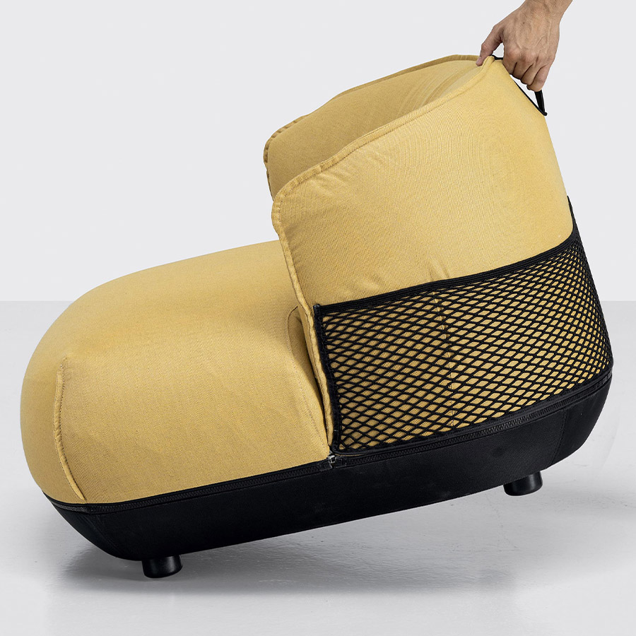 Kristalia BRIONI Outdoor Loungesessel groß auf Anfrage mit Netzrücken