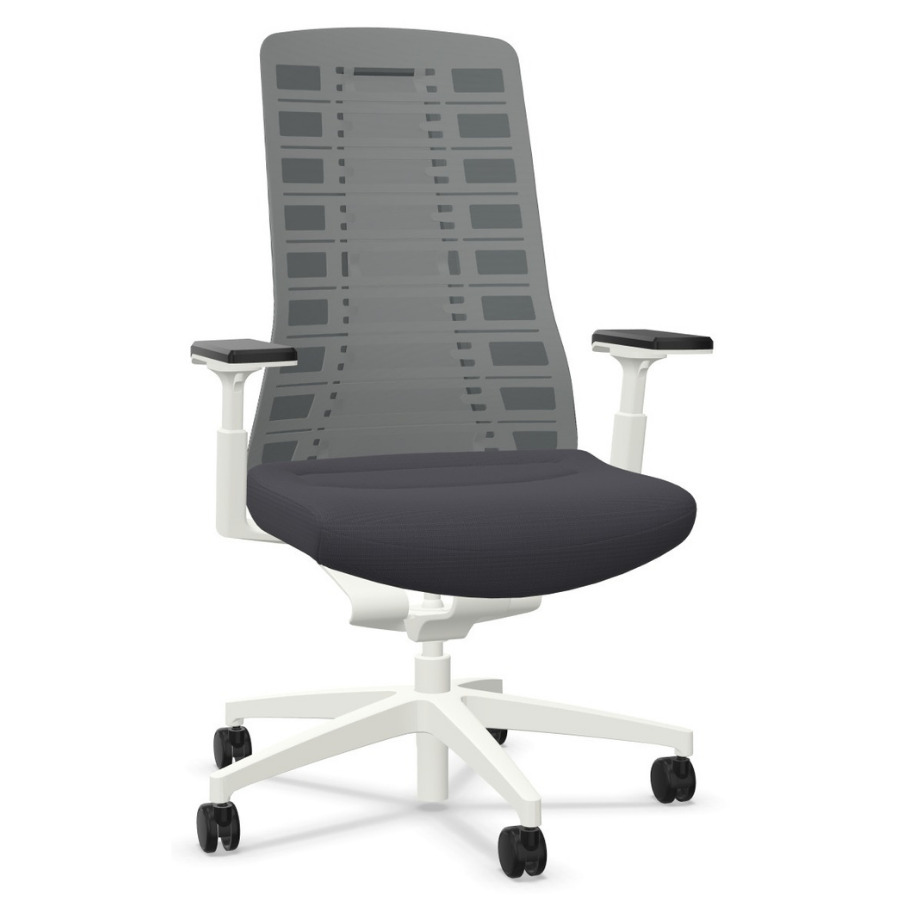 Interstuhl PUREis3 PU213 Bürostuhl weiß mit Netzrücken Farbe anthrazit