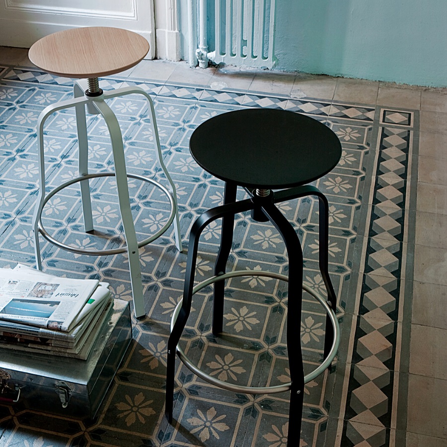 lapalma GIRO S106 Drehhocker Gestell weiß und schwarz