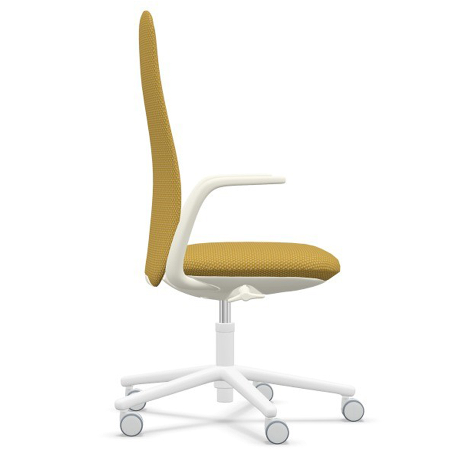 HAWORTH Nia Bürostuhl hoch - Stoff Diagonale gelb - Seite