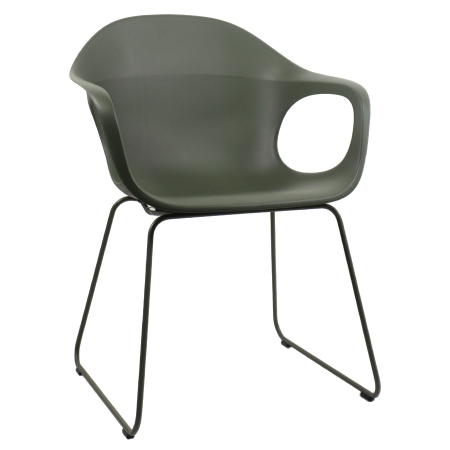 Kristalia ELEPHANTINO | Esszimmerstuhl | Kantinenstuhl | Kufenstuhl | Agavengrün