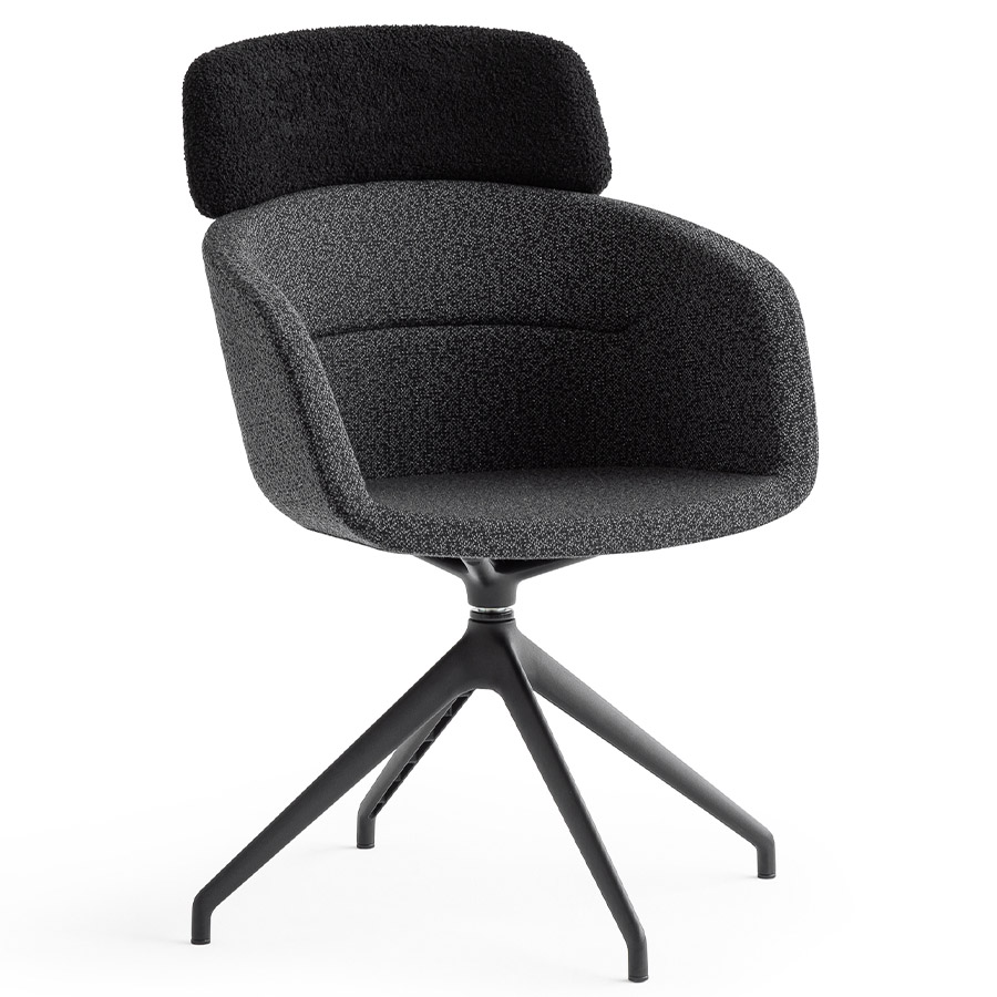 Noti Paxt mit Drehgestell und hoher Rückenlehne Stoff Mica 2497-62095