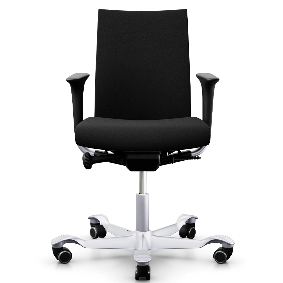 HAG Creed 6004 Bürostuhl mittelhohe Rückenlehne - Bezug Xtreme schwarz - Frontansicht