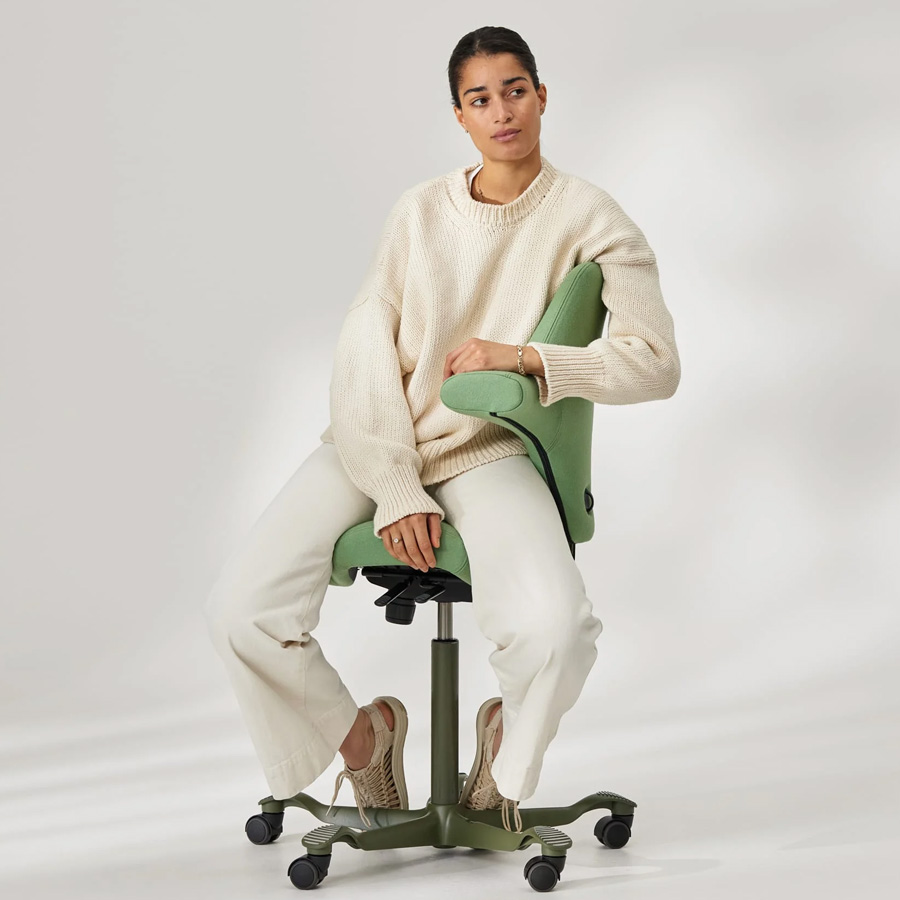 Capisco 8106 unterschiedliche Sitzpositionen