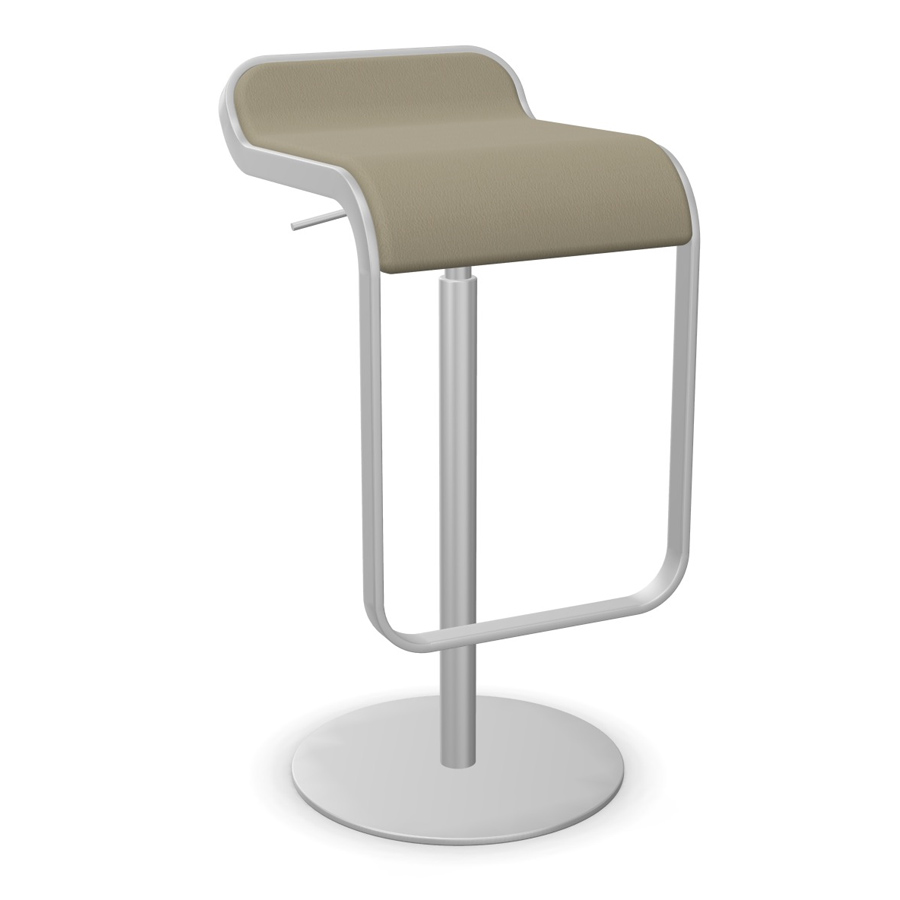 lapalma LEM Gestell verchromt Sitz Leder schlamm hell