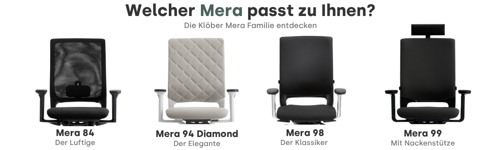 Klöber Mera Familie – Mera 84, Mera 94 Diamond, Mera 98 und Mera 99