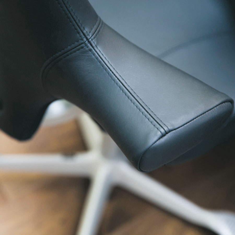 HAG Capisco  8106 Leder schwarz Nahaufnahme