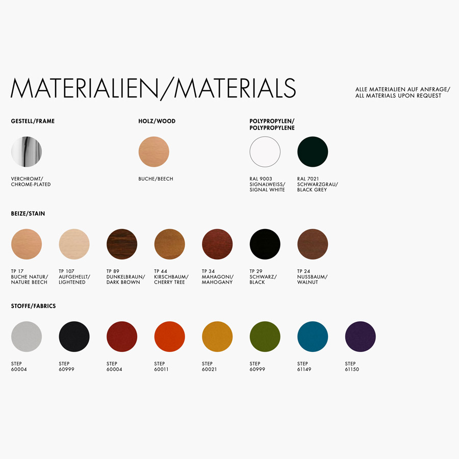 THONET S 160 Konferenzstuhl - Materialien