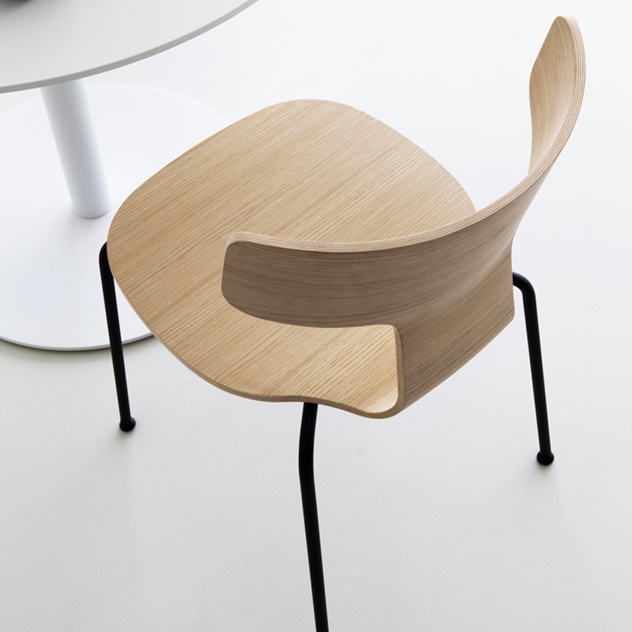 lapalma FEDRA S200 Gestell Metall schwarz - Schale Eiche gebleicht