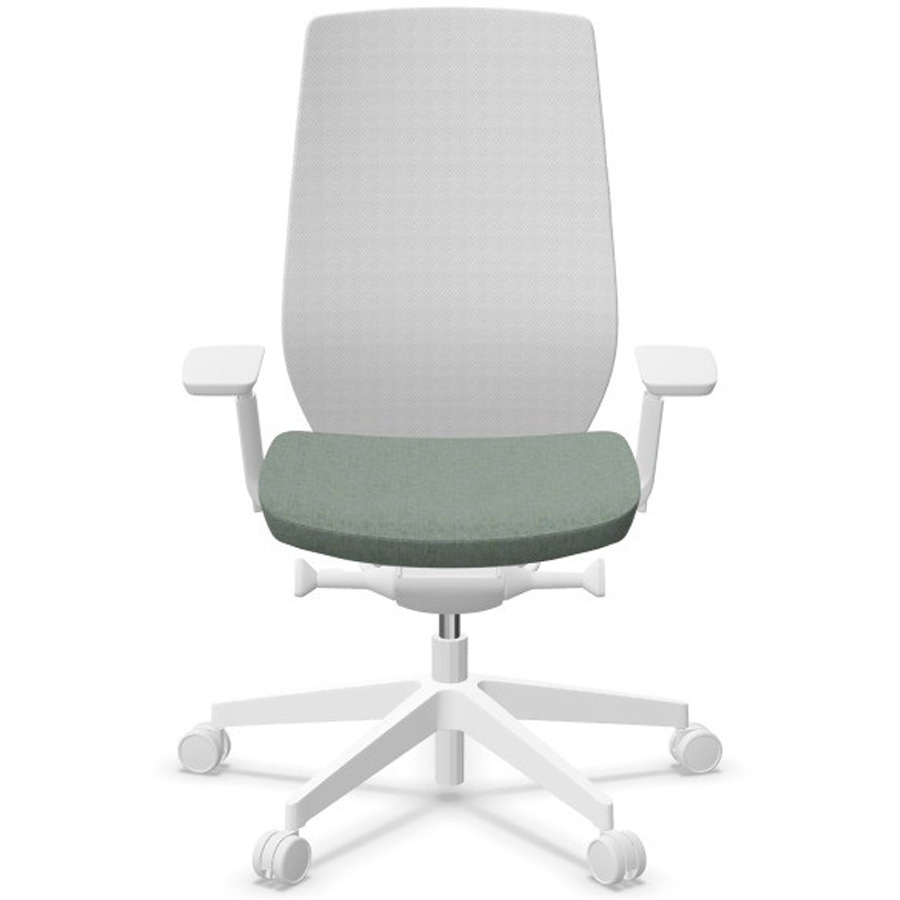 Profim AccisPro mit Netzrücken weiß und Sitzbezug Main Line Flax MLF25 - Front