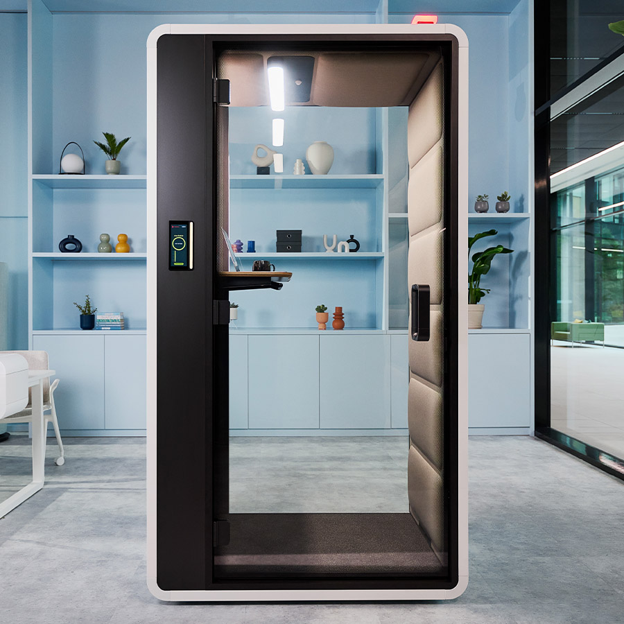 Hushfree.S Akustikbox Korpusfarbe weiß, Stoff Beige