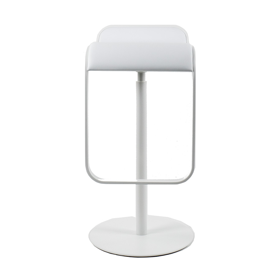 lapalma Lem Leder weiß - Gestell weiß lackiert - Gasfeder weiß