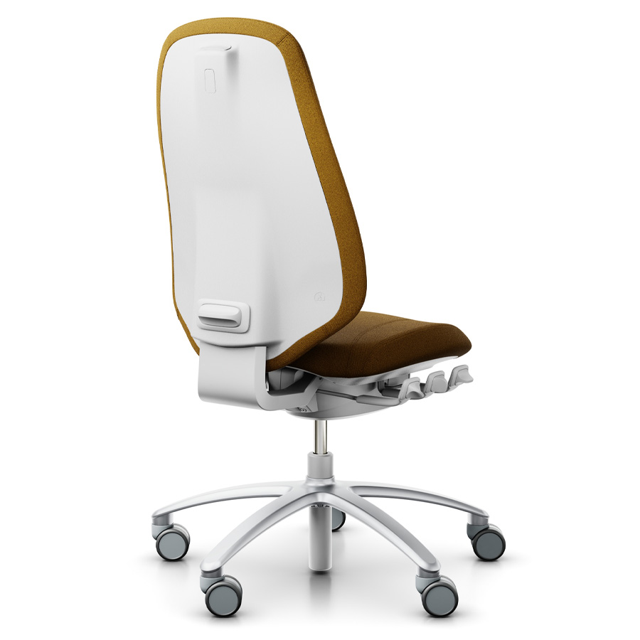 RH Mereo 300 silver-grey hohe Rückenlehne - Stoff Capture ocker - Rückansicht
