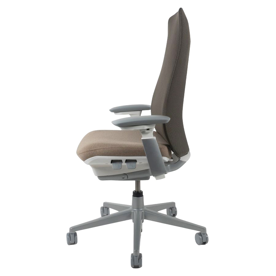 HAWORTH Fern Bürodrehstuhl brau mit Netzrücken Fußkreuz gepulvert Titanium