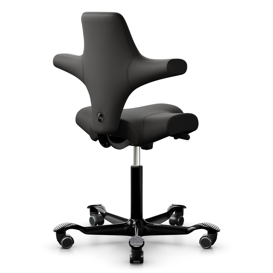 HAG CAPISCO 8106 Leder Elmosoft schwarz - Gestell schwarz - Rückseite