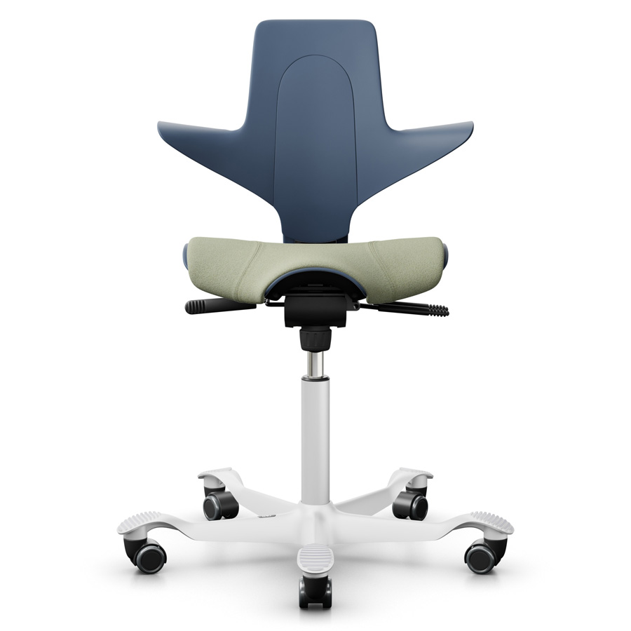 HAG Capisco Puls 8020 Blueberry mit Bezug Green-grey Capture (Gabriel) CPT5101 Frontansicht
