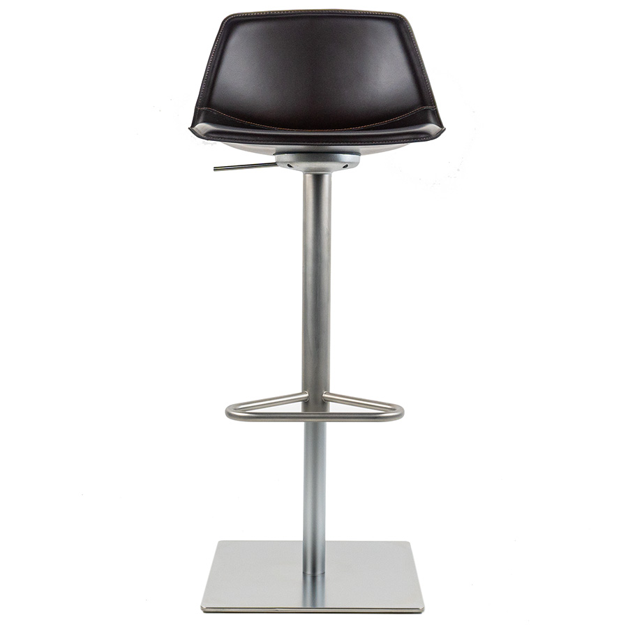 lapalma MIUNN S104 Barhocker Schale Leder dunkelbraun