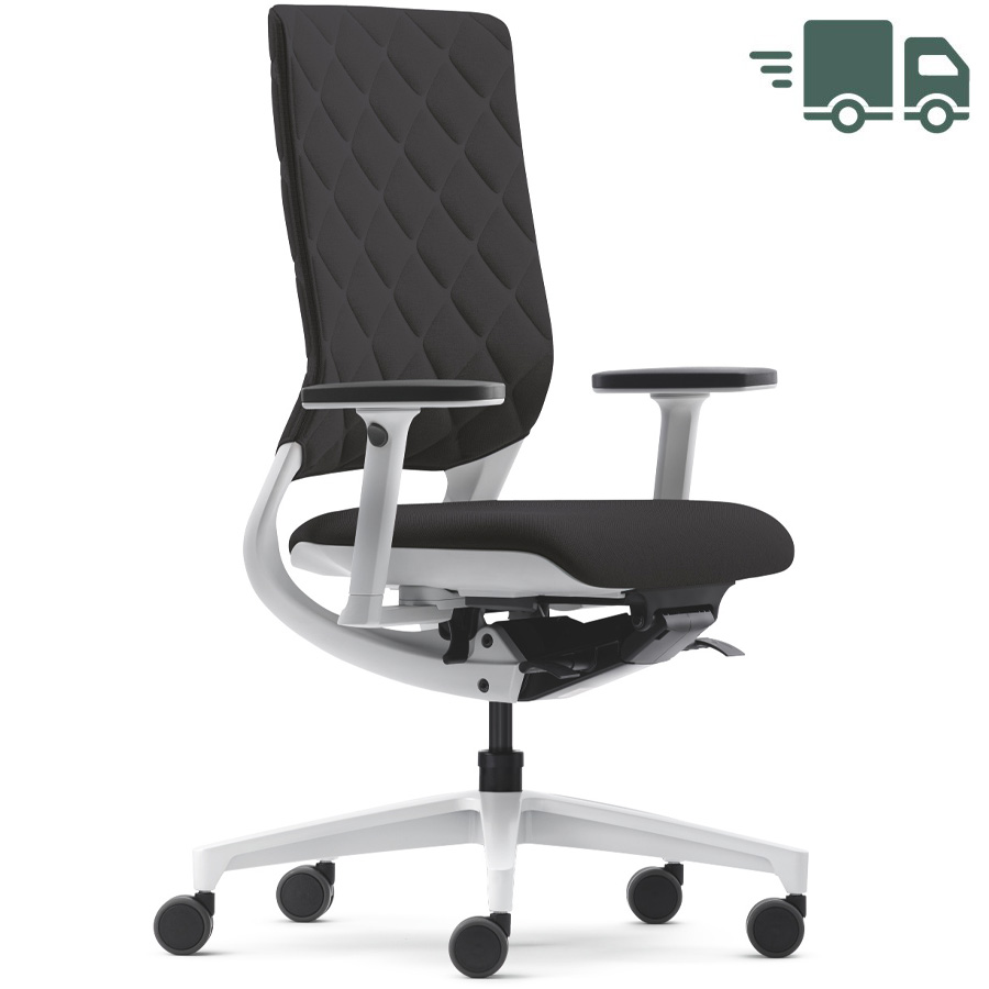 Klöber Mera Diamond weiß-grau Polster Cura schwarz