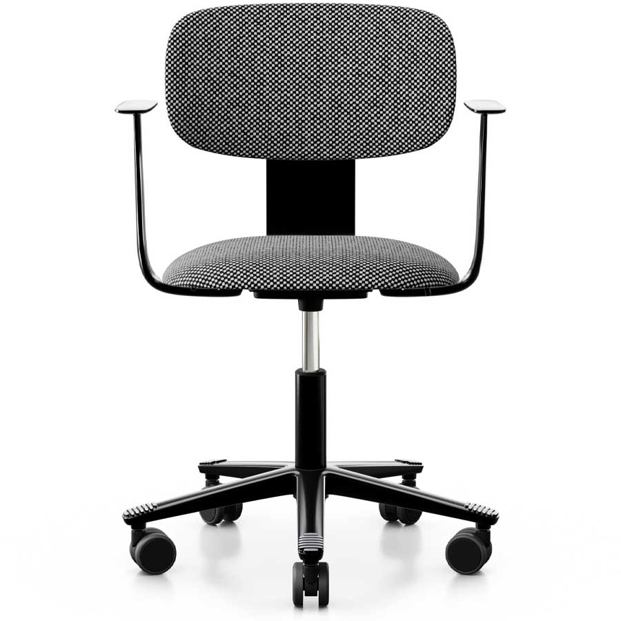 HAG Tion 2160 Bürostuhl schwarz - Sitz u. Rücken gepolstert Stoff Sisu 165 - Frontansicht