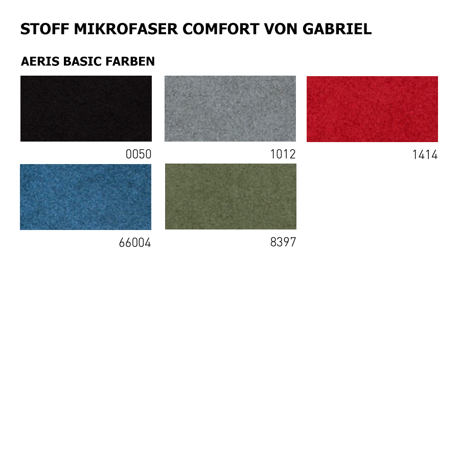 Stoff Mikrofaser Comfort (Gabriel) - Farbübersicht