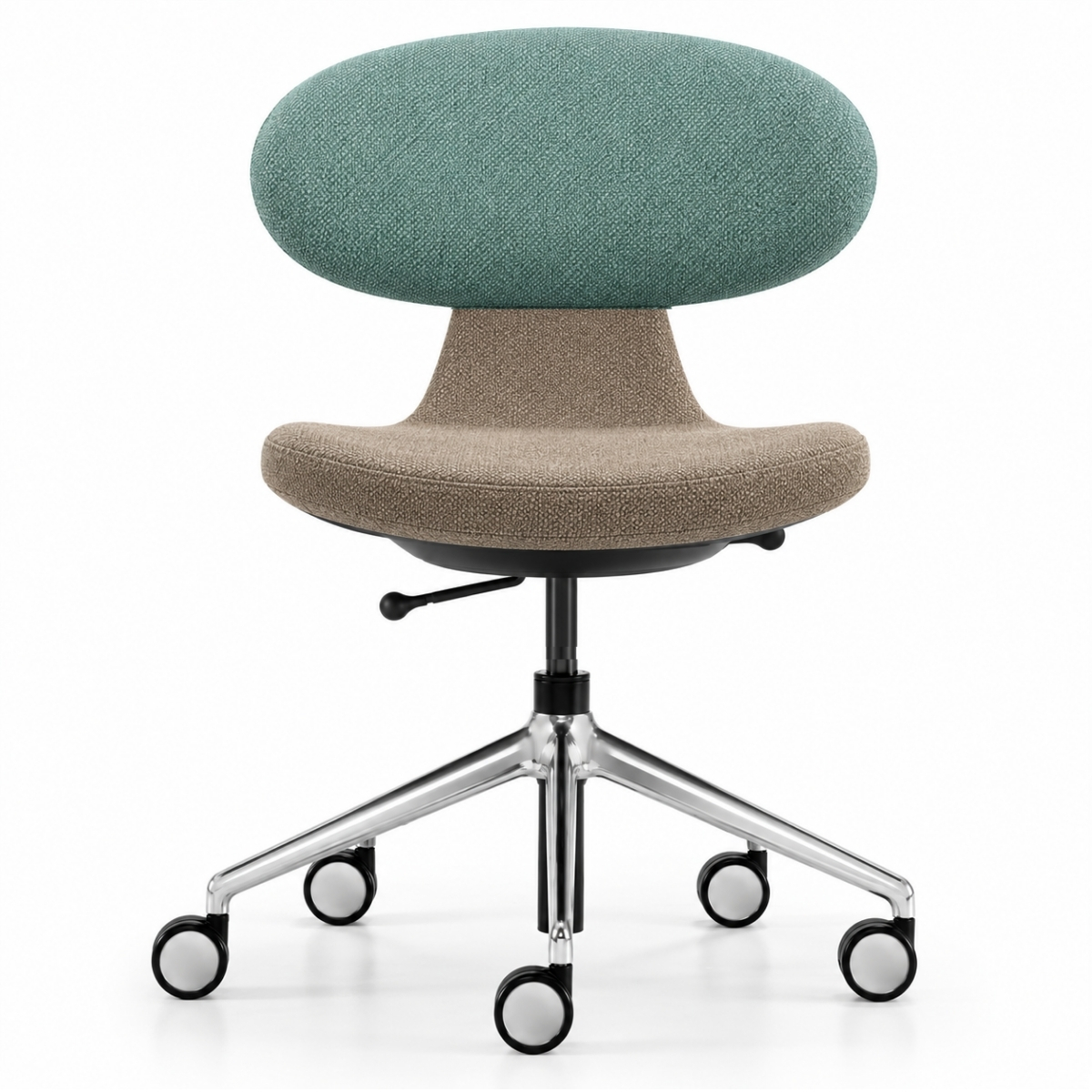 Girsberger Simplex Stoff Just türkis-beige -gestell silber