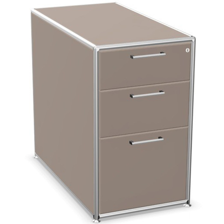 Bosse Modul Space Standcontainer auf Stellgleiter in Melamin Congo mit Chrom