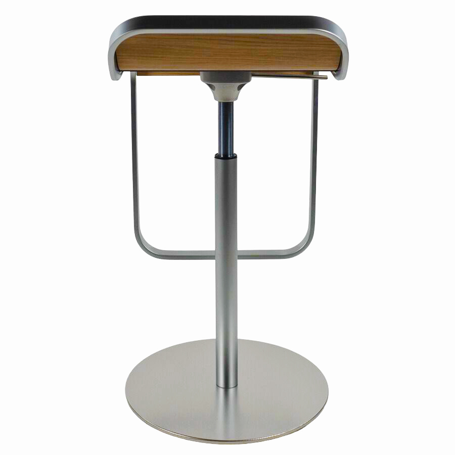 Lapalma LEM Barhocker - Gestell und Gasfeder chrom - Sitz Eiche gebleicht - Rückseite