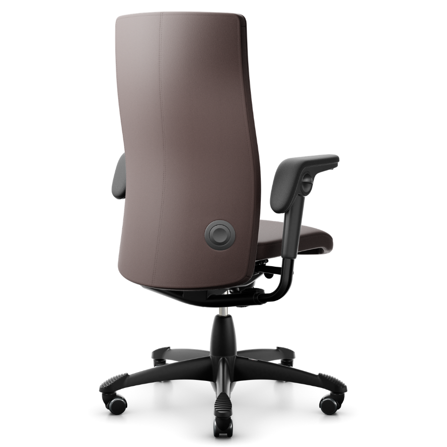 HAG Tribute 9021 Chefsessel braun Fußkreuz/Gestell schwarz - Rückansicht