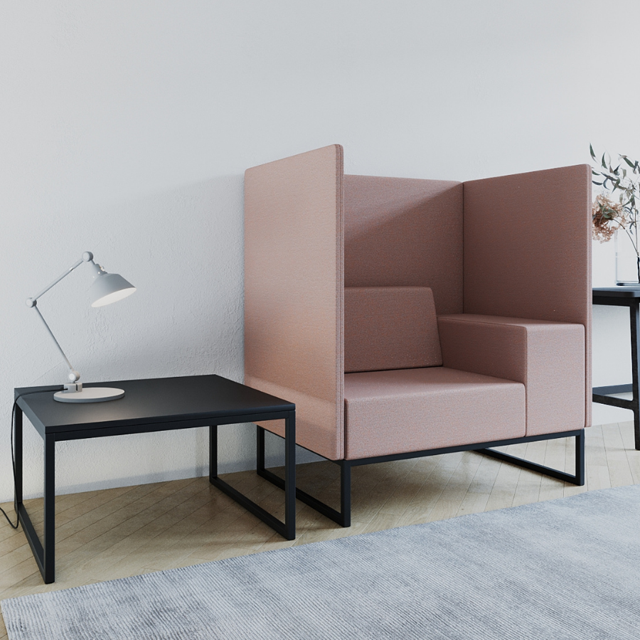 Bejot PLINT 1-Sitzer Modulsofa Akustiksessel mit hohen Rückwänden