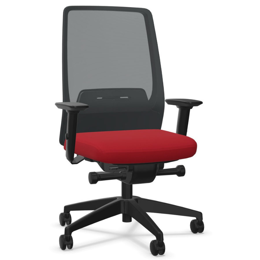 Interstuhl AIMis1 AM26E Netzfarbe schwarz Polsterfarbe feuerrot