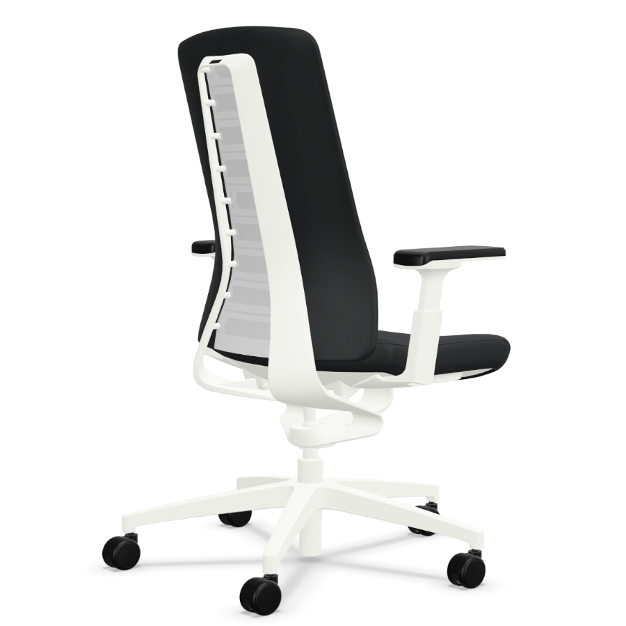 Interstuhl PUREis3 PU113 weiß-schwarz - 3D Armlehnen