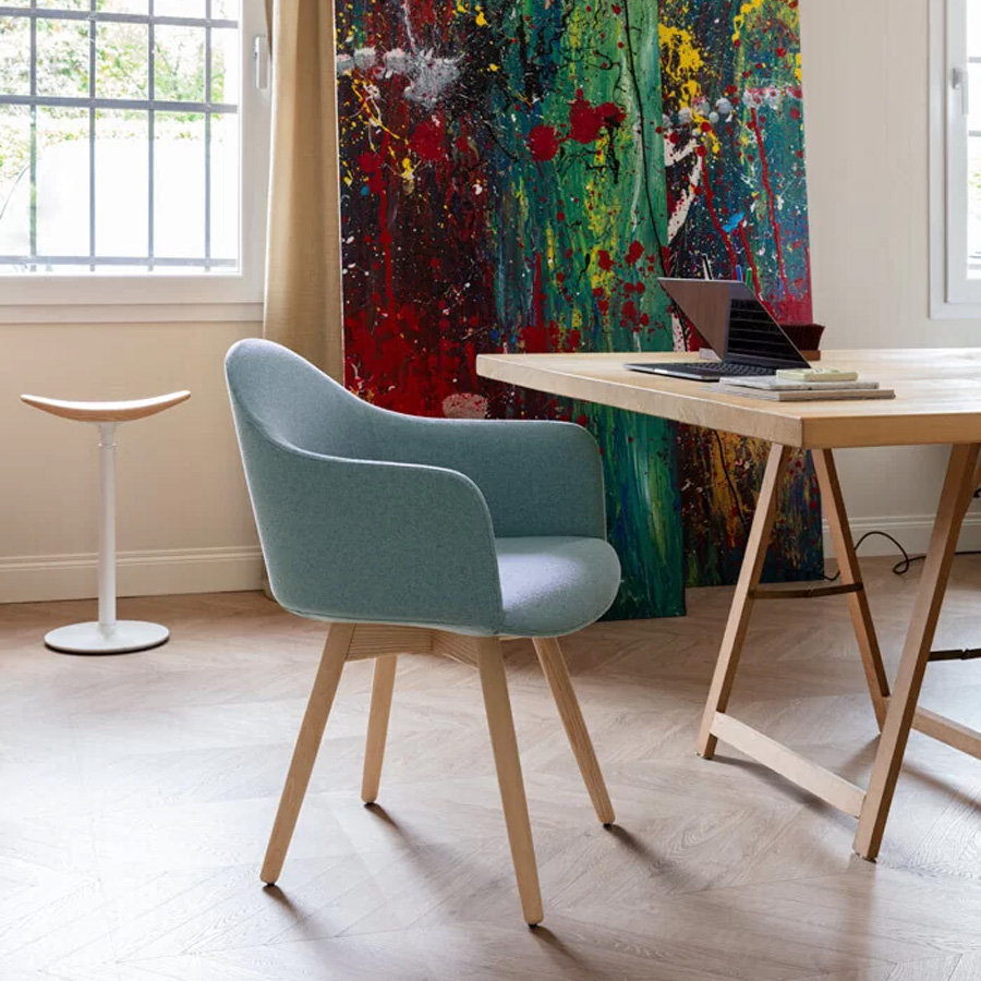 lapalma Edit S570 Gestell Esche natur - Bezug Divina Melange 0731