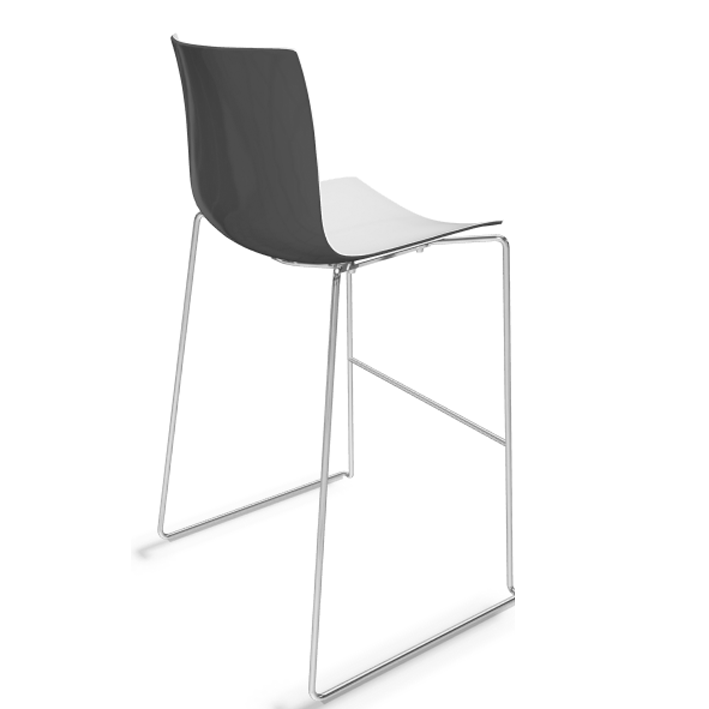 arper catifa barhocker anthrazit weiss