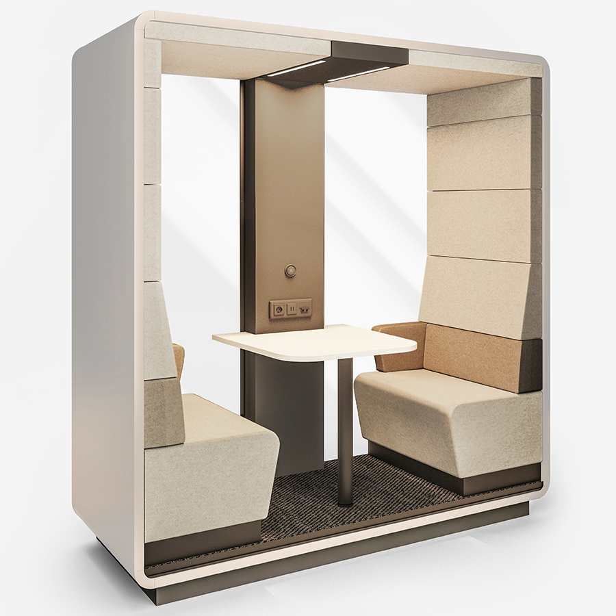 Hushoffice Hushmeet Open.S in Wool Biscuit und Cameo