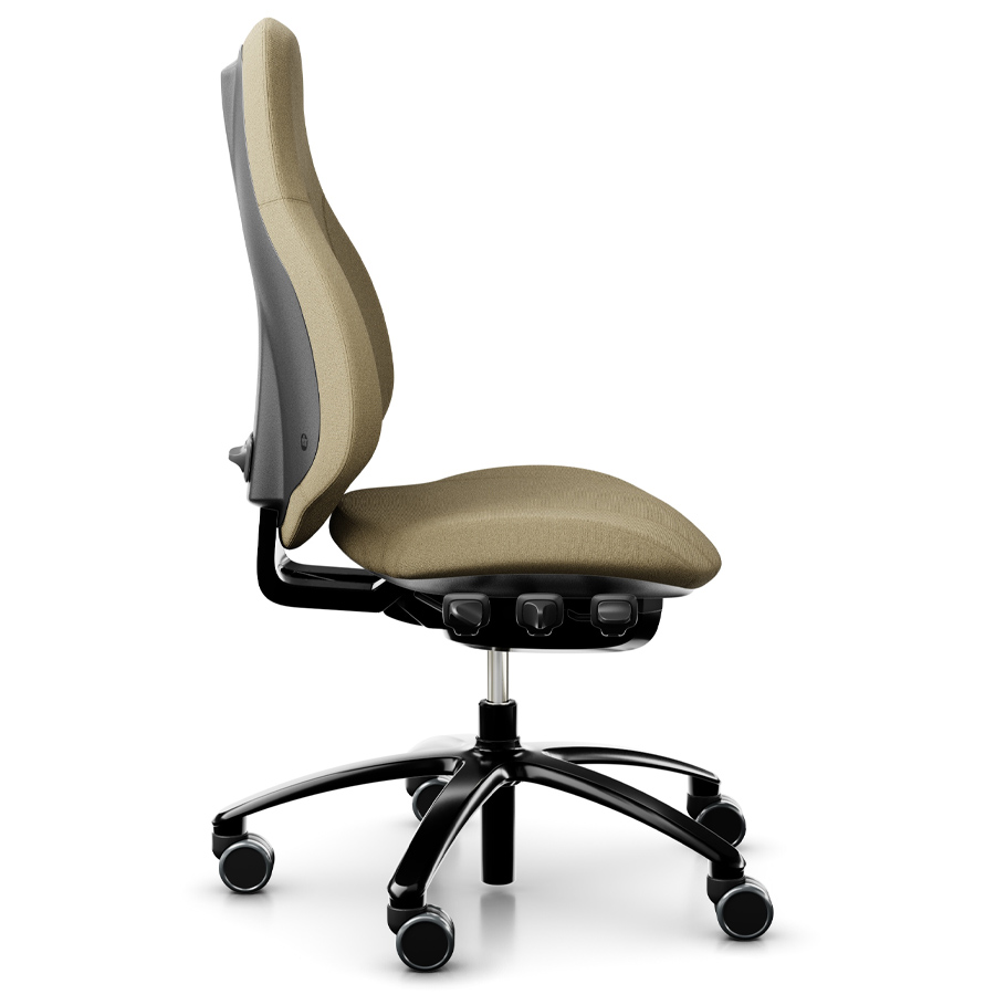 RH Mereo 220 mit hoher Rückenlehne - Stoff Capture beige - Seitenansicht