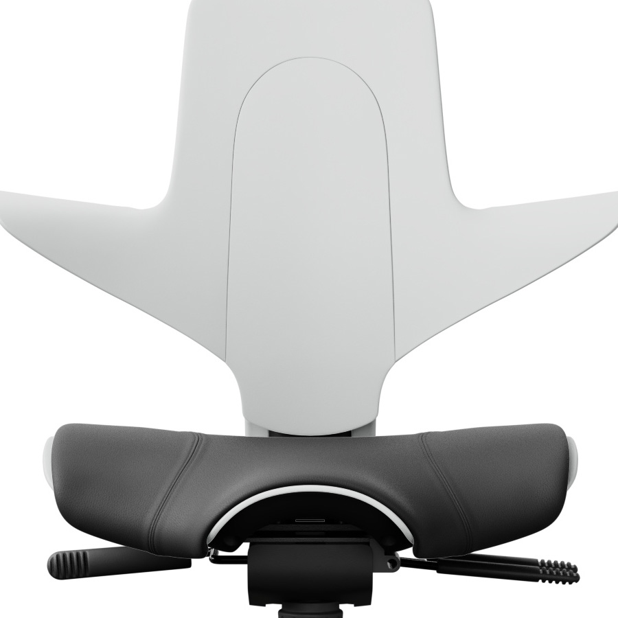 HAG Capisco Puls 8020 weiß mit Polster Leder schwarz 56100 Detail