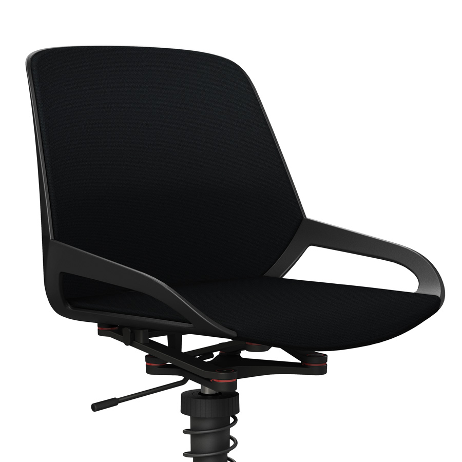 Aeris Numo Task mit Federbein schwarz - Nahaufnahme