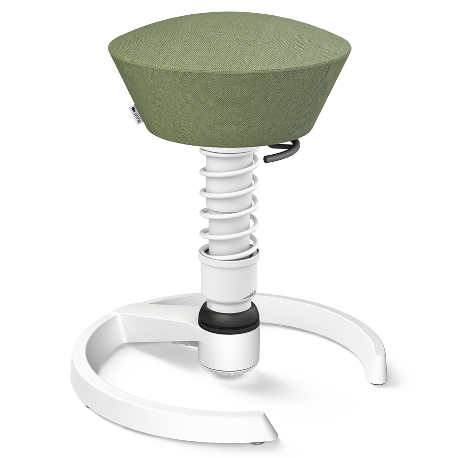 Aeris Swopper Capture Wolle grün-beige meliert - Gleiter - Gestell weiß - Standardfeder