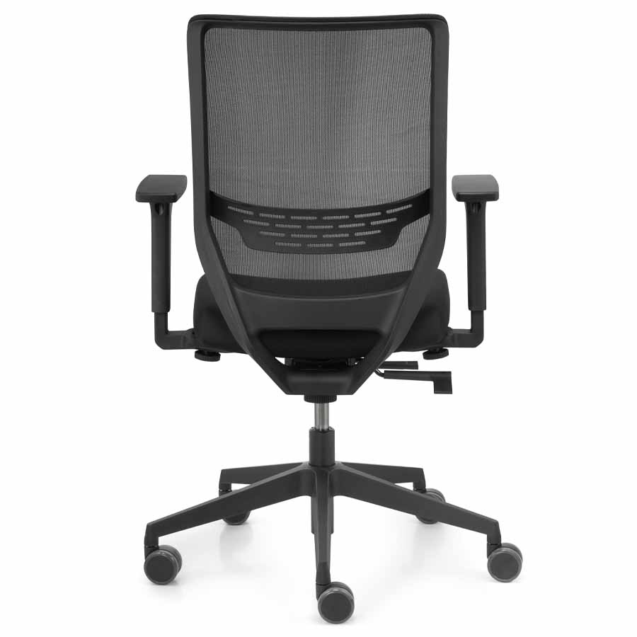 Trendoffice to-sync work mesh Drehstuhl in Schwarz - Rückansicht