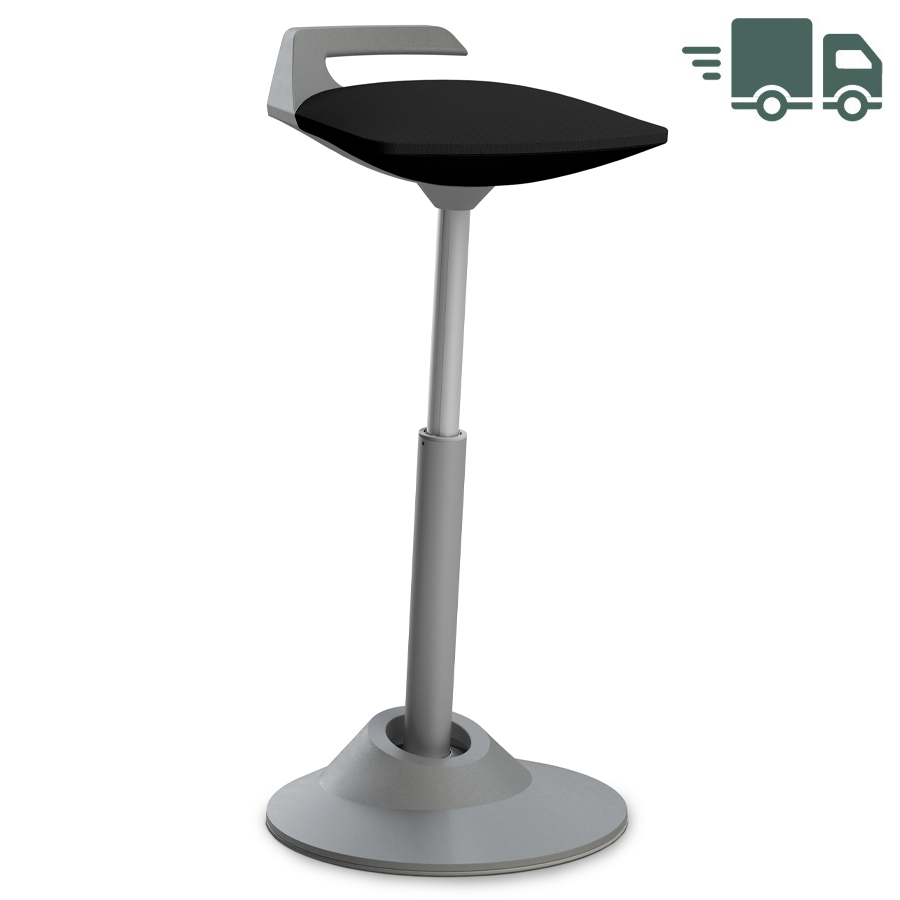 Aeris Muvman Stehhilfe Select Wolle - Bezug schwarz - Gestell grau