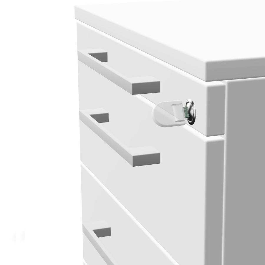 Palmberg Orga Plus Container weiß Griffe matt Chrom