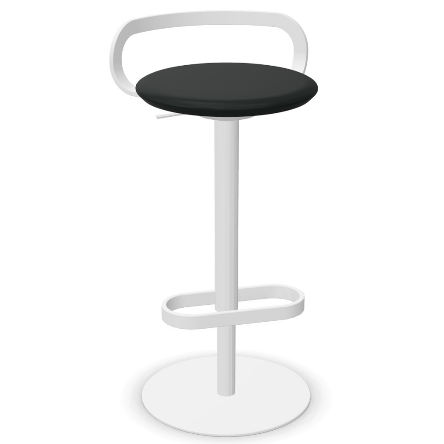 lapalma MAK S110 Barhocker | Softlederbezug 9033 Pepe | Gestell weiß