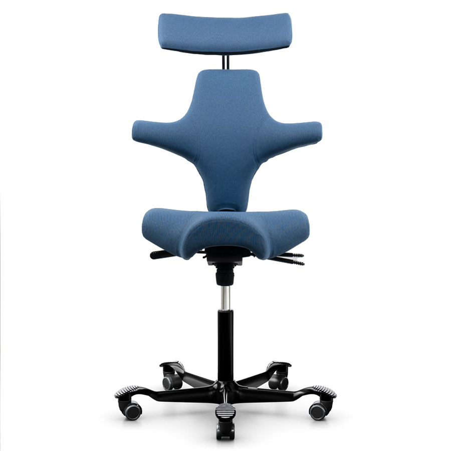 HAG CAPISCO 8107 | Stoff Cura blau | Gestell Schwarz | Nackenstütze