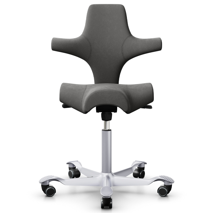 HAG CAPISCO 8106 Stoff Comfort grau Gestell silber - Front