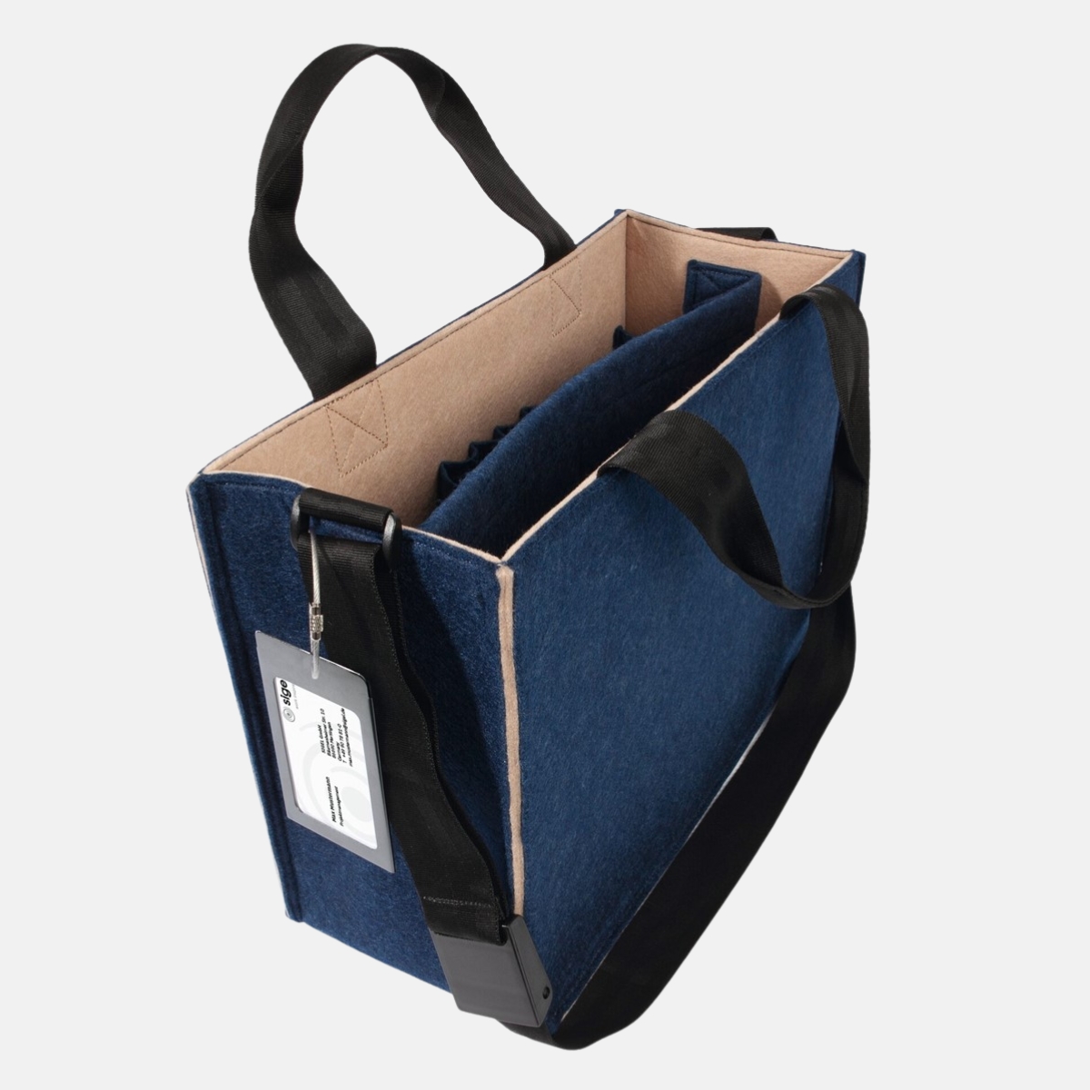 SIGEL Desk Sharing Bag Classic M | Büro Tasche für mobiles Arbeiten | Bicolor