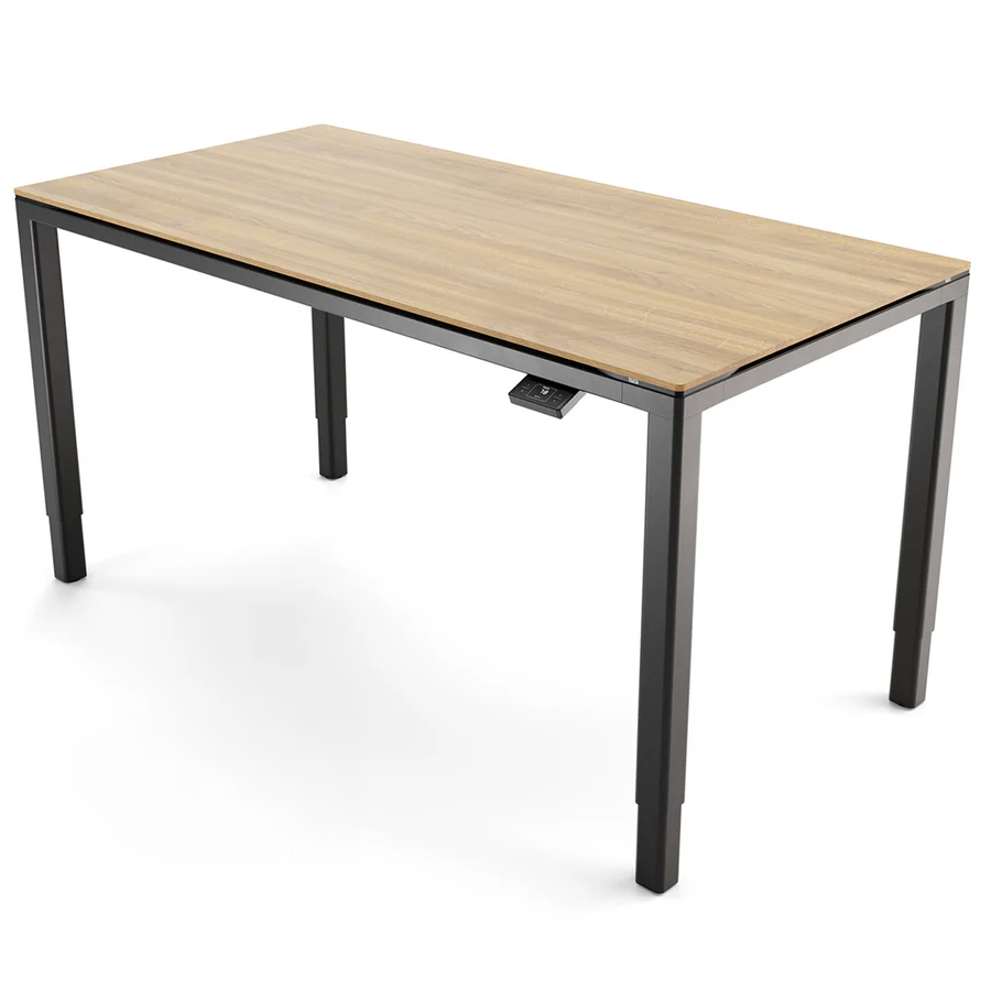 Yaasa Desk Four Tisch Gestell schwarz, Tischplatte Eiche natur