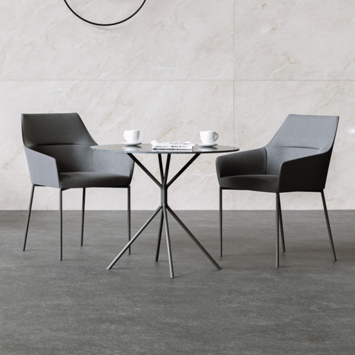 profim chic 20H Grau Beispielbild mit Tisch
